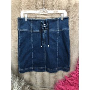 Free People Jean Skirt